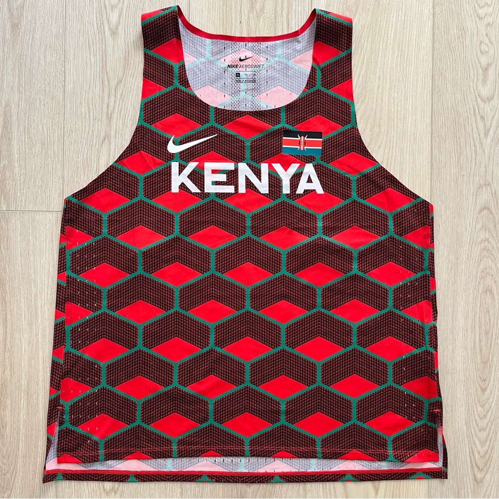 Nike AeroSwift Running Singlet Team Kenya Dri Fit